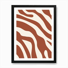 Vintage Retro Abstract Rust Terracotta Art Print