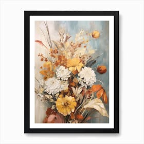 Fall Flower Painting Everlasting Flower 1 Art Print