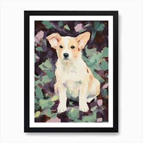 A Corgi Dog Painting, Impressionist 4 Art Print