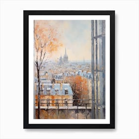 Winter Cityscape Paris France 3 Art Print