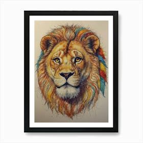 Lion Head 4 Art Print