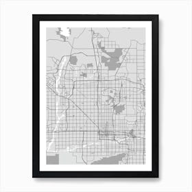 Phoenix City Map Art Print