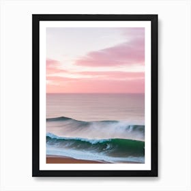 Woolacombe Beach, Devon Pink Photography 1 Art Print