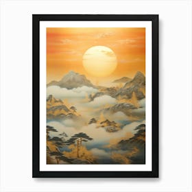 Sunrise Over The Mountains Art Print