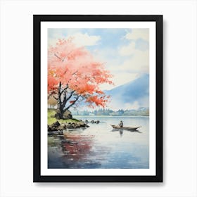 Kairakuen Japan Watercolour Painting 1  Art Print