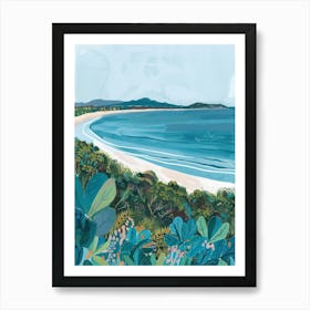 Travel Poster Happy Places Byron Bay 3 Art Print