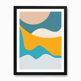 Mita Teal Dunes Art Print