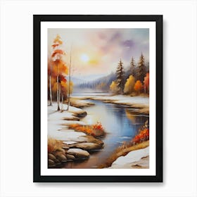 Autumn River 4 Art Print