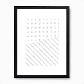 Minimalist Dots and line pattern Art Print