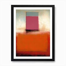 Orange Tones Abstract Rothko Quote 4 Art Print