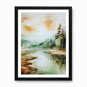 Sunrise By The Lake 1 Art Print