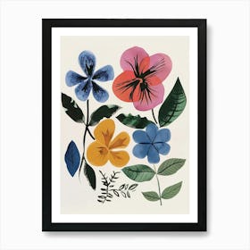 Painted Florals Impatiens 1 Art Print