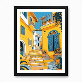 Summer In Positano Painting (50) Art Print