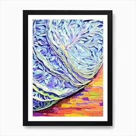 Cabbage Still Life Painting vegetable Art Print