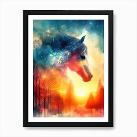 Creative Horse Beauty Illustration Nr 50 Art Print