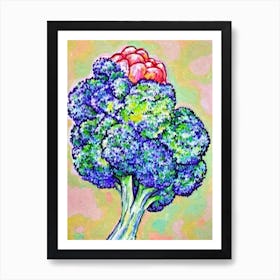 Broccoli 2 Fauvist vegetable Art Print