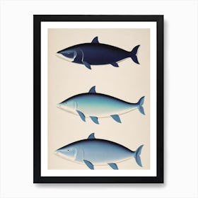 Blue Whale Vintage Poster Art Print