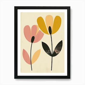 Quebec City Flower Market Boho Minimalist Style 1 Art Print