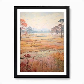 Autumn National Park Painting Jim Corbett National Park India 1 Art Print