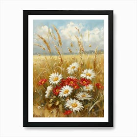 Daisies In The Field 2 Art Print