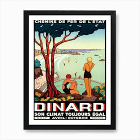 Dinard, France, Vintage Travel Poster Art Print