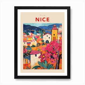 Nice France 3 Fauvist Travel Poster Art Print