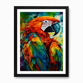 Parrot Pretty - Colorful Parrot Art Print