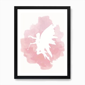 Fairy Pink Watercolour Art Print