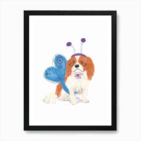 Butterfly Dog Art Print