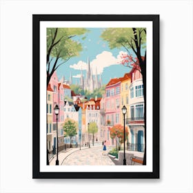 Santander Spain 1 Illustration Art Print