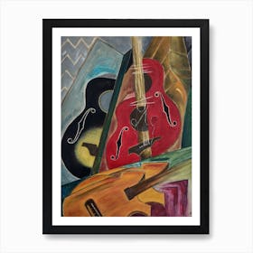 Dining Room Wall Art, Guitars Art Print