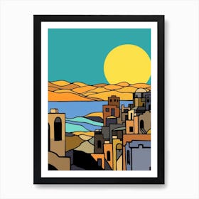 Minimal Design Style Of Cairo, Egypt 4 Art Print