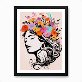 Flower Crown Art Print