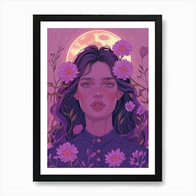 Natural Galactic Spiritual Women Art Print