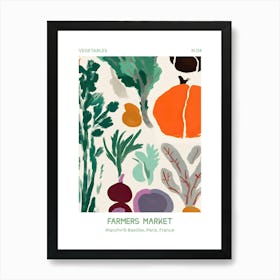 Arugula Vegetables Farmers Market 1bastille, Paris, France Art Print