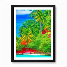 Cocos Island Costa Rica Pop Art Photography Tropical Destination Art Print