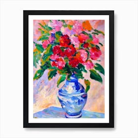 Bourvardia  Matisse Style Flower Art Print