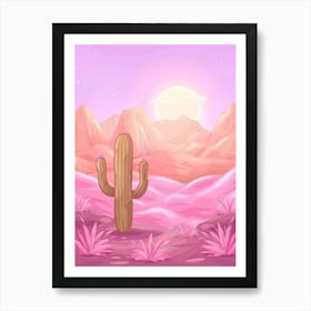 Cactus In The Desert 8 Art Print