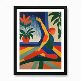 Woman In Yoga Pose 1 Art Print