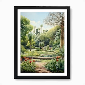 Adelaise Botanical Gardens Australia Watercolour 2 Art Print