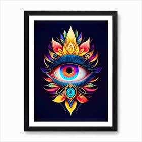 Spiritual Awakening, Symbol, Third Eye Tattoo 3 Art Print