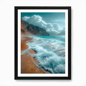 Beach With Waves Art Print