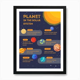 Planets In The Solar System 2 Art Print