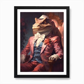 Lizard In A Suit Art Print