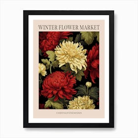 Chrysanthemums 2 Winter Flower Market Poster Art Print