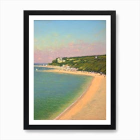 Shanklin Beach Isle Of Wight Monet Style Art Print