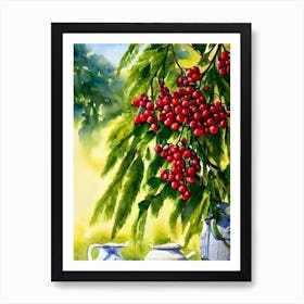 Surinam Cherry Italian Watercolour fruit Art Print