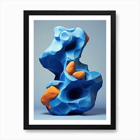 'Blue' , Stone Art Art Print