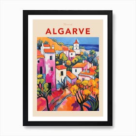 Algarve Portugal 2 Fauvist Travel Poster Art Print