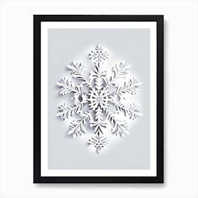 Irregular Snowflakes, Snowflakes, Marker Art 1 Art Print